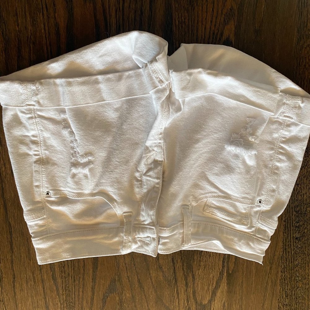 Women's white jean shorts